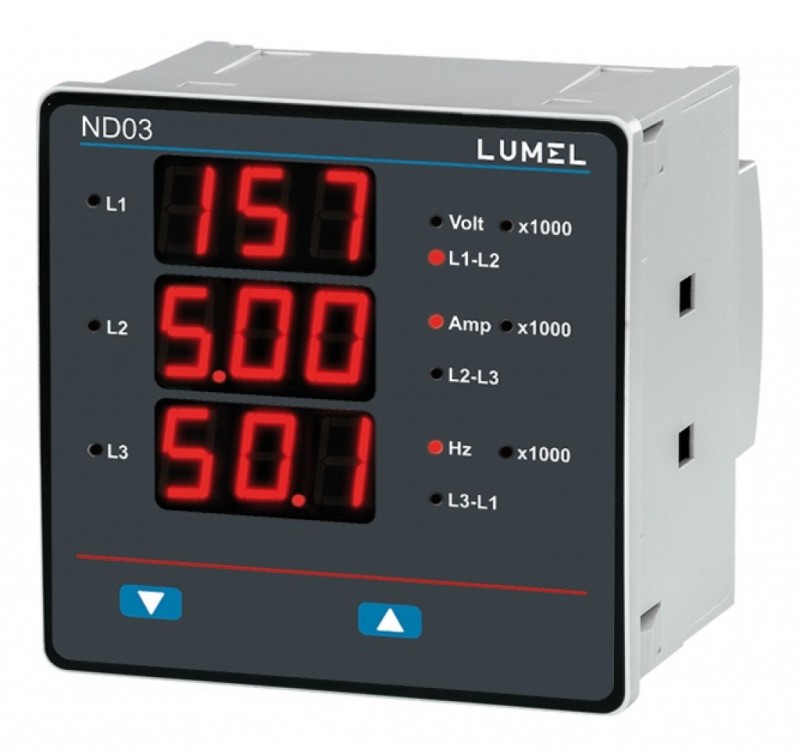 ND03 - одно- и трёхфазный измеритель параметров электрической сети