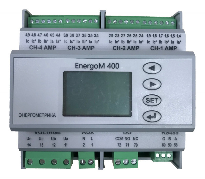 EnergoM-403 - Трехфазный 4-х канальный измеритель параметров электроэнергии