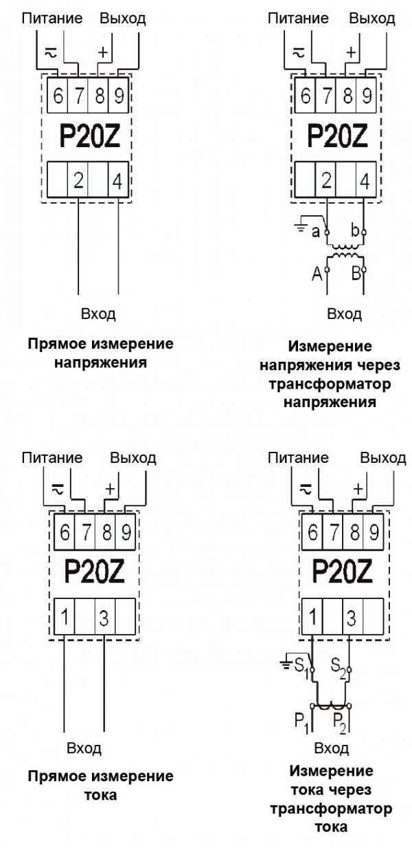P20Z - Измерительный преобразователь переменного тока или напряжения