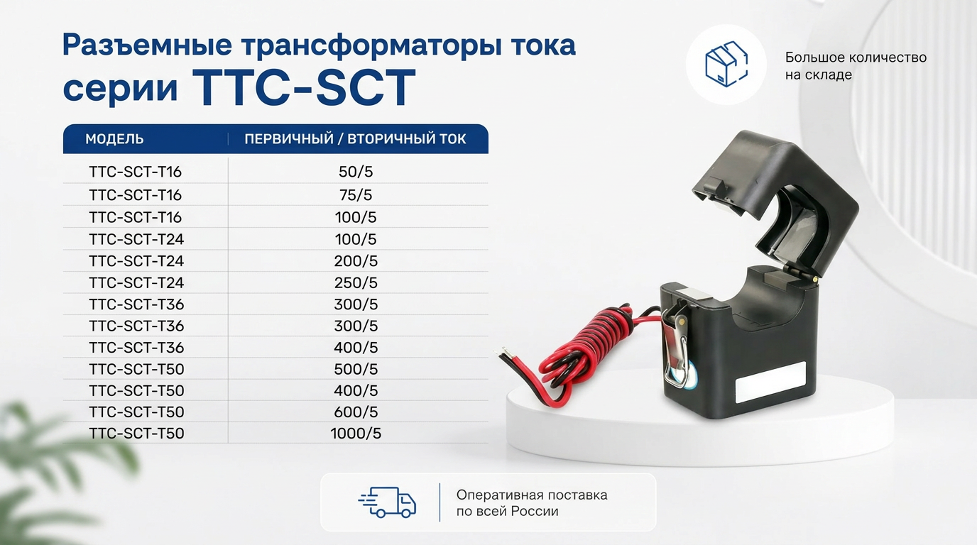 разъемные трансформаторы тока серии TTC-SCT